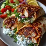 Greek Chicken Wraps with Spicy Lemon Garlic Yogurt Sauce Recipe