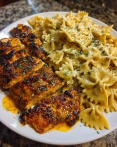 Cheesy Chicken Bowtie Pasta in Cajun Cream Sauce Recipe