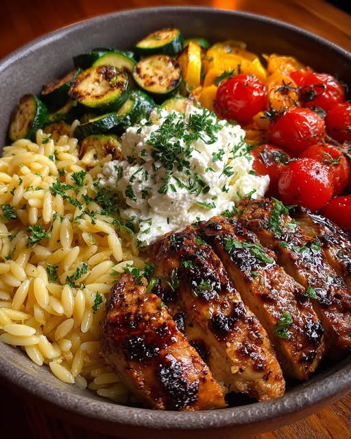 Bowl with Roasted Veggies & Whipped Feta Recipe