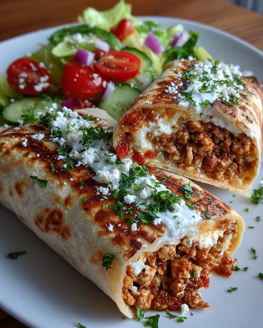 Wrap with Creamy Lemon Honey Feta Cream Recipe