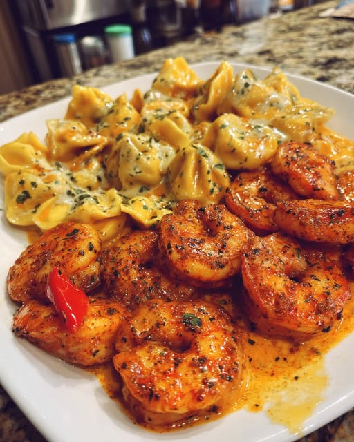 Cajun Shrimp Tortellini in Creamy Four Cheese Cajun Sauce Recipe 5 Cajun Shrimp Tortellini in Creamy Four Cheese Cajun Sauce Recipe - Recipe Image