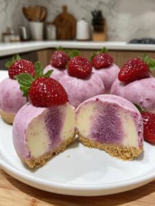 Keto Mini Strawberry Cheesecake Domes Recipe