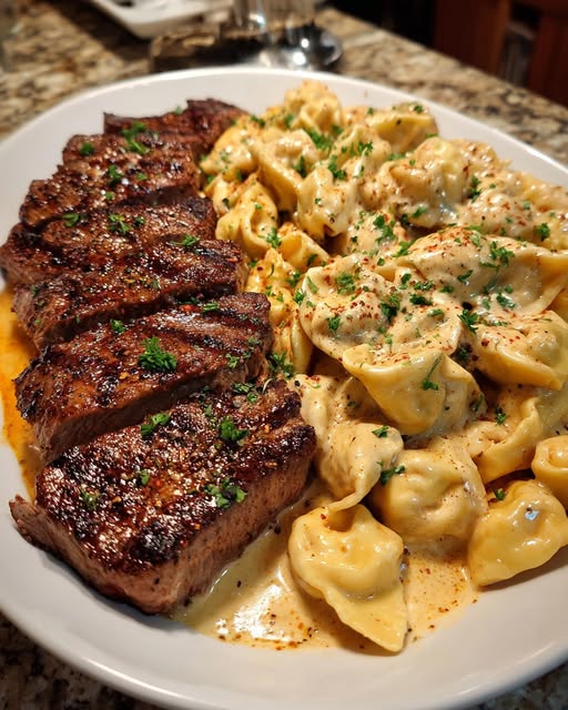 ips with Creamy Tortellini Alfredo Sauce Recipe