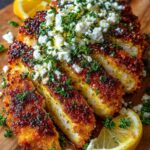 Crispy Hot Honey Lemon Feta Chicken with Panko Herb Crust Recipe