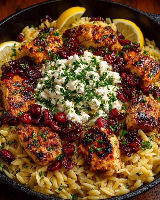 Whipped Feta Sauce & Roasted Cranberries Recipe