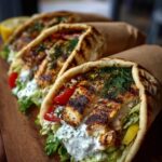 Flatbread Wraps with Garlic Yogurt Sauce Recipe