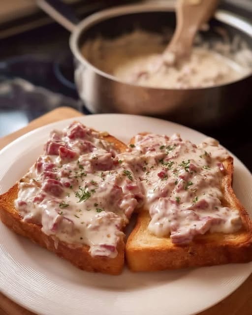 Classic Creamed Chipped Beef on Toast Recipe - Recipe Image