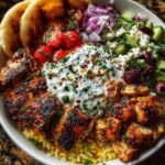 Greek Chicken Pita Bowls with Garlic Yogurt Sauce Recipe