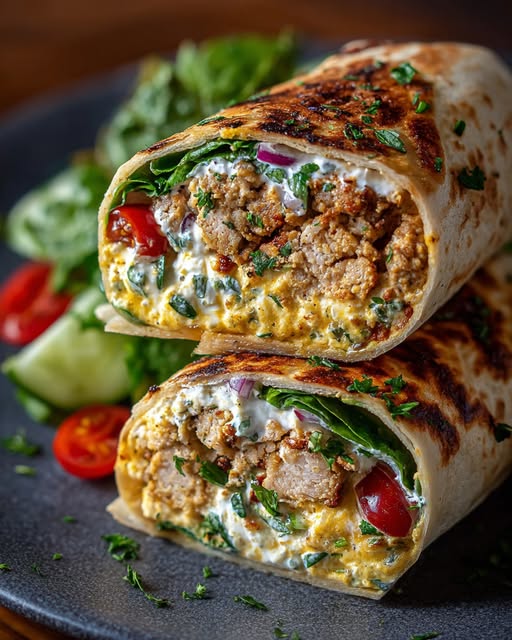 n Wrap with Spicy Lemon Honey Feta Cream Recipe