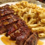 ips with Creamy Penne Three-Cheese Sauce Recipe