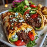 Mediterranean Beef Wrap with Spicy Lemon Honey Feta Recipe