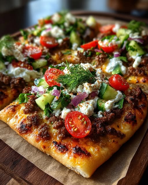 atbread with Dill Lemon Honey Feta Cream Recipe