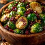 Balsamic Glazed Brussels Sprouts with Cranberries & Walnuts Recipe