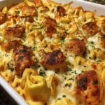 Pour the pasta mixture into the prepared baking dish and spread evenly Recipe