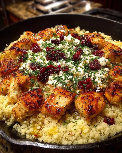 et with Feta Sauce & Roasted Cranberries Recipe - Recipe Image