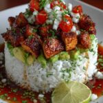 Honey Lime Chicken & Avocado Rice Stack Recipe