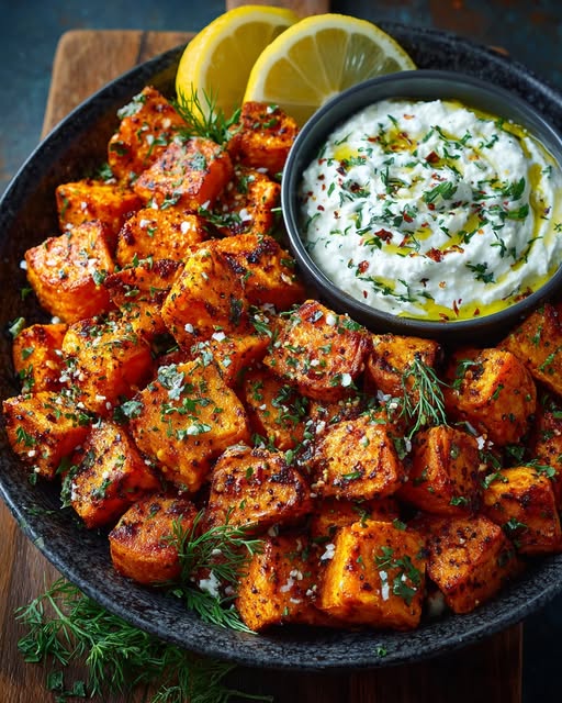 Crispy Sweet Potato Bites with Whipped Feta Recipe