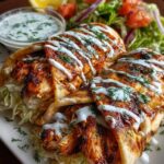 Greek Grilled Chicken Gyro Wraps with Garlic Yogurt Sauce Recipe