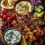 uvlaki Grazing Board with Spicy Feta Dip Recipe
