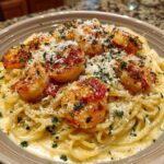 Creamy Shrimp Pasta with Parmesan & Garlic Sauce Recipe