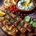 uvlaki Grazing Board with Lemon Feta Dip Recipe