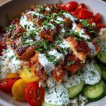 Greek Power Bowl with Lemon Chicken & Creamy Feta Sauce Recipe