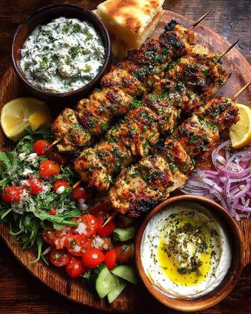 g Board with Feta Dip & Fresh Herb Salad Recipe - Recipe Image