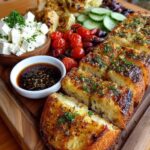 Rustic Mediterranean Garlic Toasted Bread and Feta Board Recipe