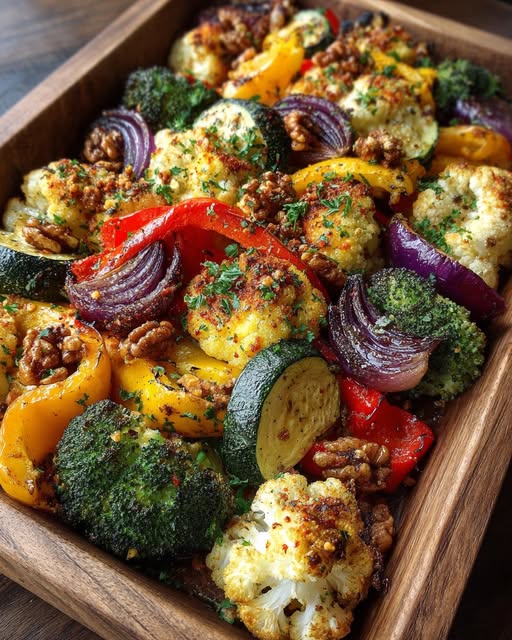 Roasted Vegetable Medley with Maple-Feta Crumble Recipe - Recipe Image