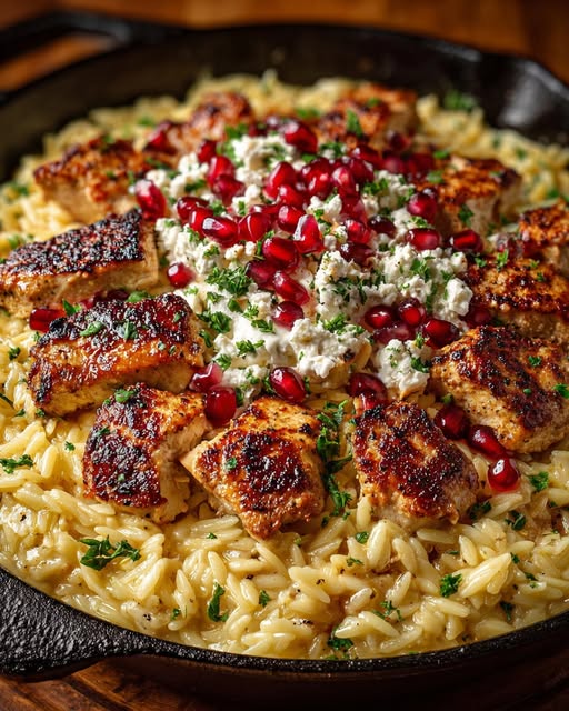 et with Feta Sauce & Roasted Pomegranate Recipe - Recipe Image