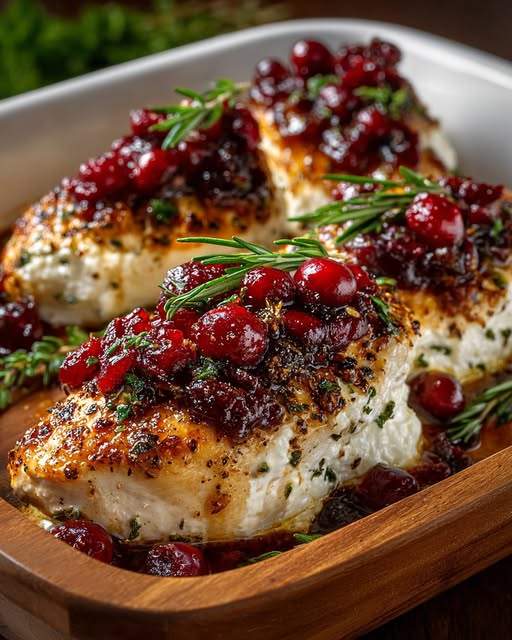 Honey Cranberry Chicken Bake with Ricotta Cheese Recipe