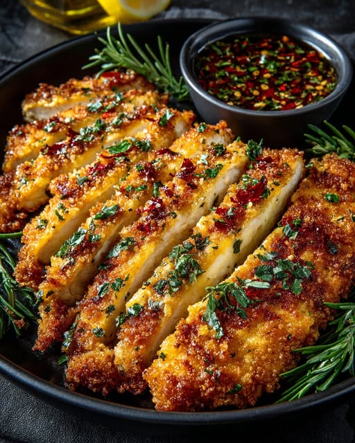 mon Feta Chicken Cutlets with Herb Crust Recipe - Recipe Image