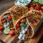 Mediterranean Spiced Ground Beef Pita Wraps Recipe
