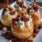 Baked Pears with Feta, Honey, and Cranberries Recipe