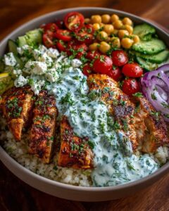 ken Power Bowl with Herb Feta & Tzatziki Recipe