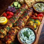 Board with Feta Dip & Roasted Vegetables Recipe