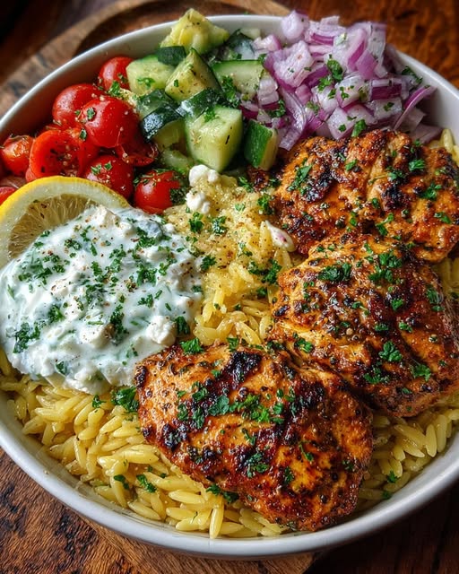 Lemon Feta Yogurt Sauce & Cucumber Salad Recipe