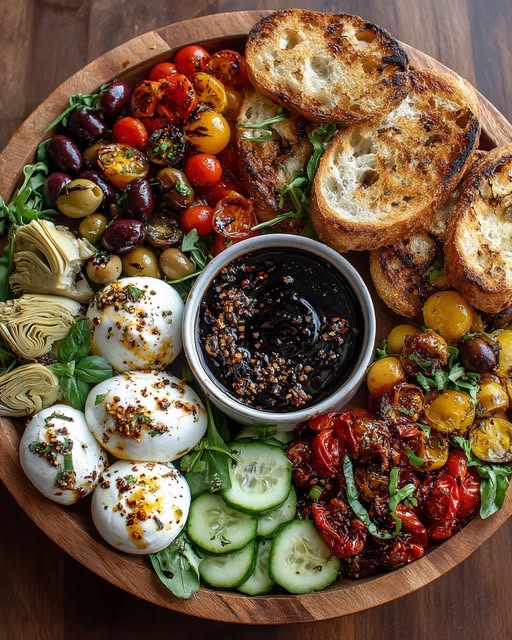 Mediterranean Burrata Tapas Board with Balsamic Glaze Recipe 5 Mediterranean Burrata Tapas Board with Balsamic Glaze Recipe - Recipe Image