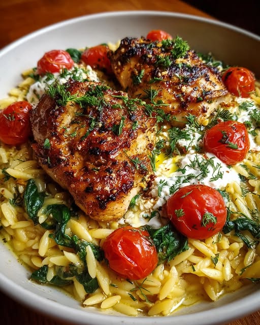 th Lemon Feta Yogurt Sauce & Fresh Herbs Recipe - Recipe Image