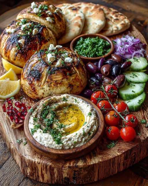 Rustic Mediterranean Bread and Mezze Board Recipe