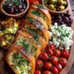 Rustic Mediterranean Bread and Feta Board with Fresh Herbs Recipe