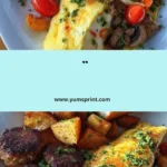 Loaded Breakfast Plate with Omelette, Sausage & Home Fries Recipe