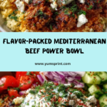Loaded Mediterranean Beef Power Bowl with Tzatziki & Feta Recipe