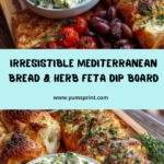 Rustic Mediterranean Bread and Herb Feta Dip Board Recipe