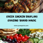 Greek Chicken Souvlaki Grazing Board with Feta Dip Recipe