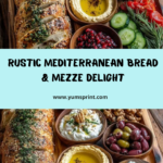 Rustic Mediterranean Bread and Mezze Dip Board Recipe