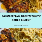 Cheesy Chicken Bowtie Pasta in Cajun Cream Sauce Recipe