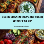 Board with Feta Dip & Roasted Vegetables Recipe