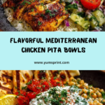 Mediterranean Chicken Pita Bowl with Whipped Feta Sauce Recipe