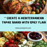Mediterranean Tapas Board with Spicy Dips Recipe